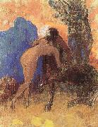 Odilon Redon Struggle Between Woman and a Centaur oil painting